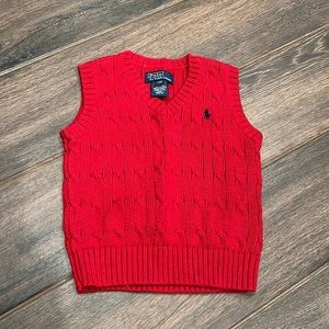 Ralph Lauren Cable- Knit Cotton Sweater Vest
